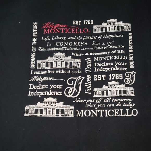 Monticello T shirt Size Medium with cute back logo - Picture 6 of 6